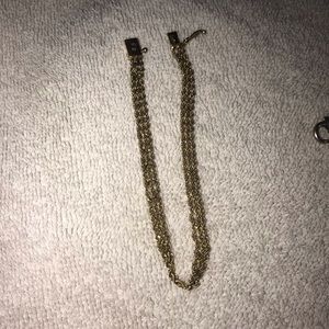 14k gold triple rope wrist chain